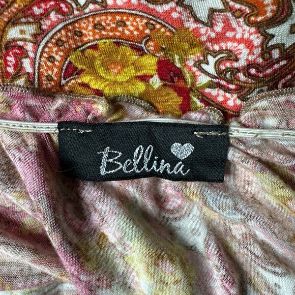 Bellina Y2K Paisley Ruffle Top Lace Up Boho Festival Fairycore Canada S Retro - Picture 11 of 13